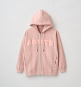ZIP UP PILE LOGO HOODIE