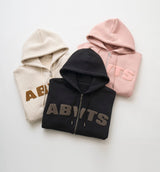 ZIP UP PILE LOGO HOODIE