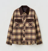 SHAGGY CHECK SHIRT JACKET