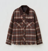 SHAGGY CHECK SHIRT JACKET