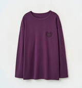 HEART PRINT LOGO LONG SLEEVE T-SHIRT