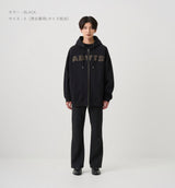 ZIP UP PILE LOGO HOODIE