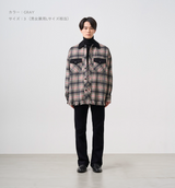 SHAGGY CHECK SHIRT JACKET