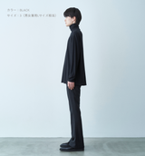 HIGH NECK WOOL CUT-SEW