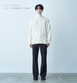 MOLE CABLE TURTLE NECK KNIT