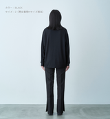 HIGH NECK WOOL CUT-SEW