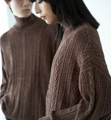 MOLE CABLE TURTLE NECK KNIT