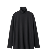 HIGH NECK WOOL CUT-SEW