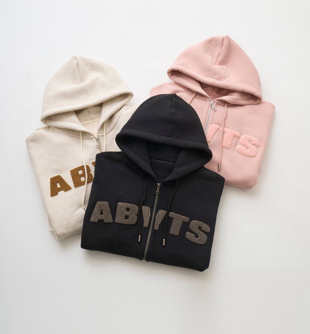 ZIP UP PILE LOGO HOODIE – ABYTS