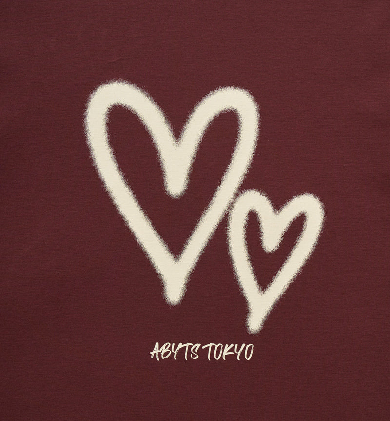 佐藤健【ABYTS 】HEART PRINT LOGO Tシャツ XSサイズ SPRAY HEART T-SHIRT (受注予約受付終了) – ABYTS