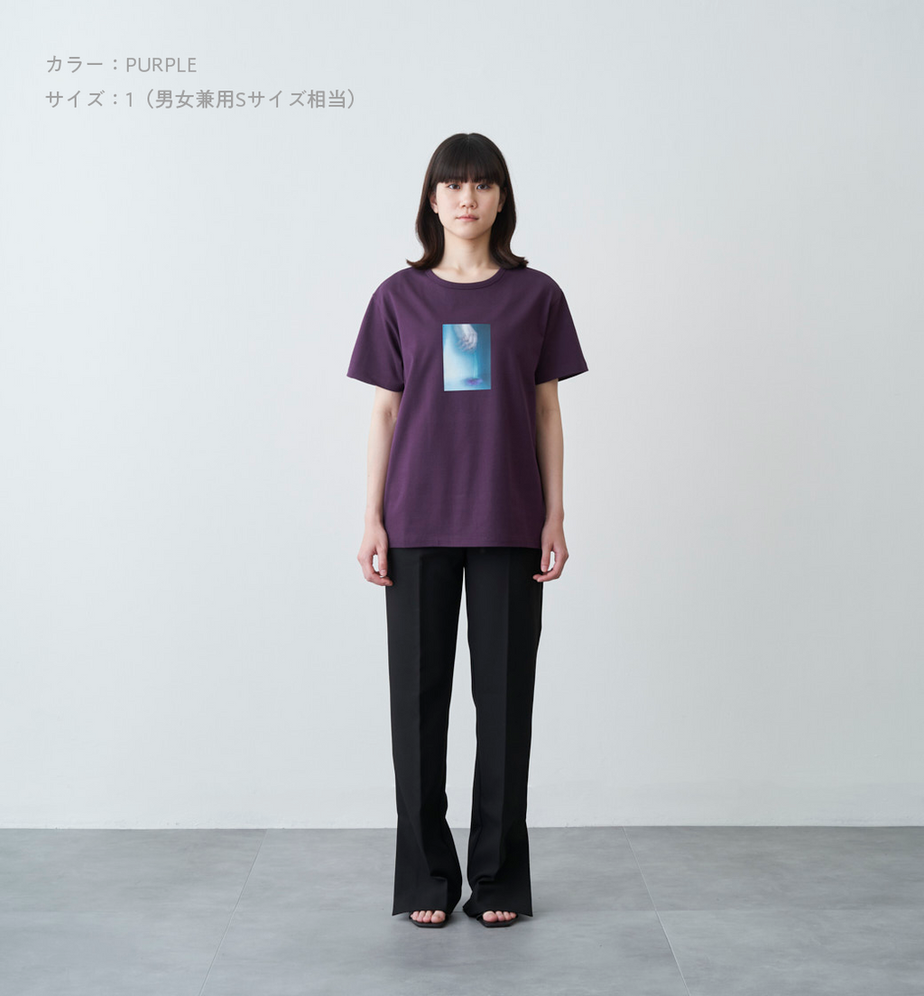 ABYTS PHOTO PRINT Tシャツ パープル サイズ2-