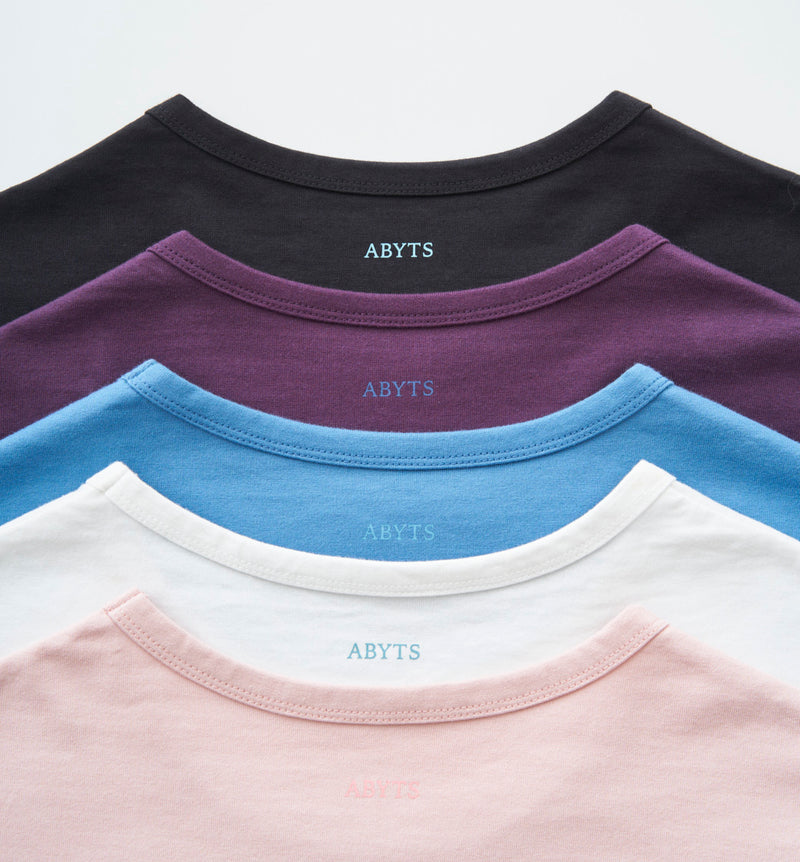 ABYTS PHOTO PRINT T-SHIRT PURPLE サイズ3-