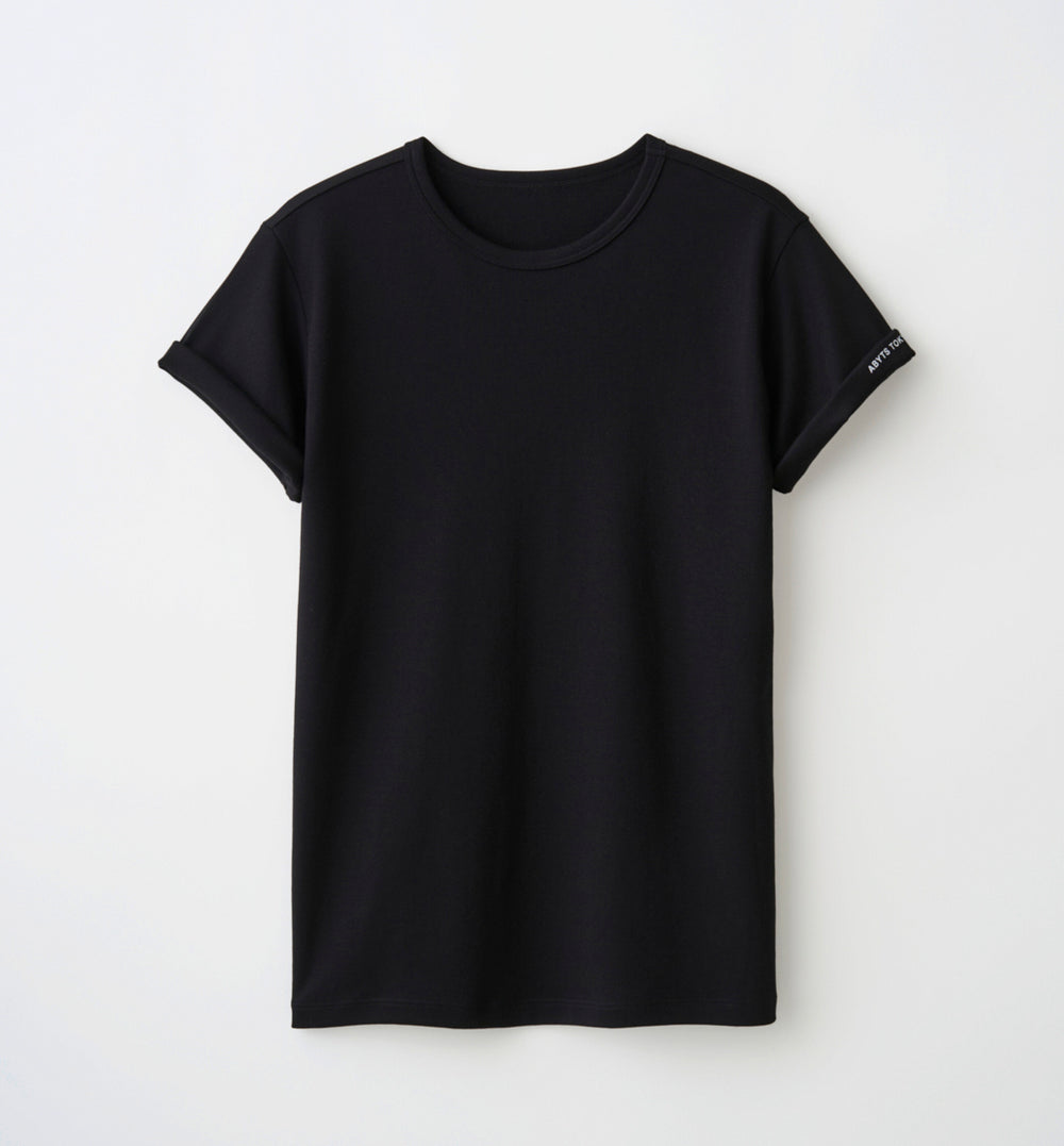 ABYTS　TURN UP SLEEVE LOGO T-SHIRT TURN UP SLEEVE LOGO T-SHIRT (受注予約受付終了) – ABYTS