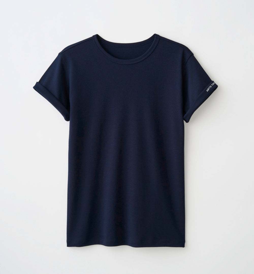 ABYTS　TURN UP SLEEVE LOGO T-SHIRT TURN UP SLEEVE LOGO T-SHIRT (受注予約受付終了) – ABYTS