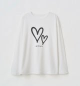 SPRAY HEART LONG SLEEVE T-SHIRT