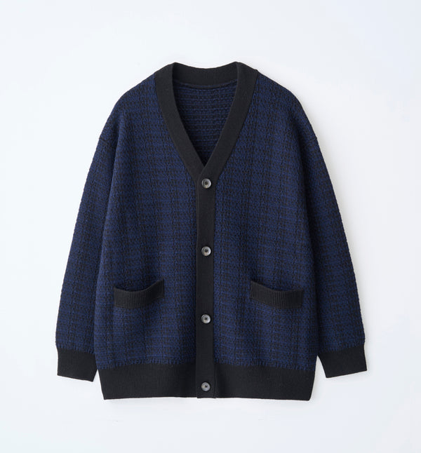 OVERSIZED TWEED KNIT CARDIGAN (受注予約受付終了)