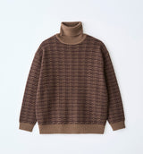 OVERSIZED TWEED TURTLE NECK KNIT (受注予約受付終了)