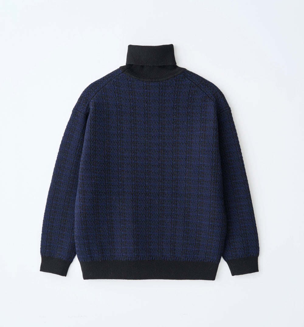 OVERSIZED TWEED TURTLE NECK KNIT (受注予約受付終了) – ABYTS