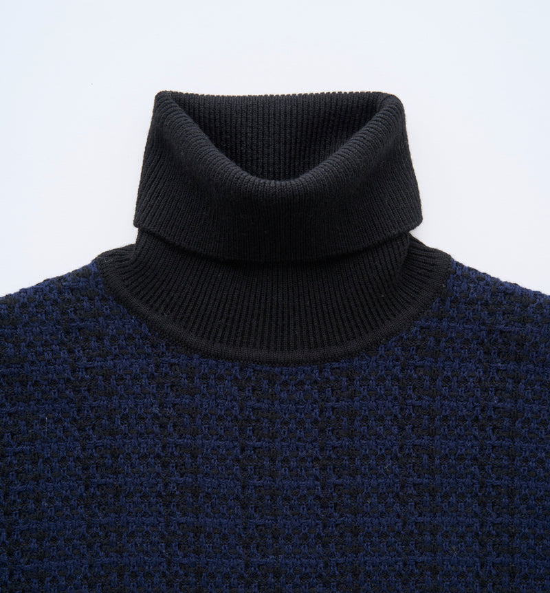 OVERSIZED TWEED TURTLE NECK KNIT (受注予約受付終了)