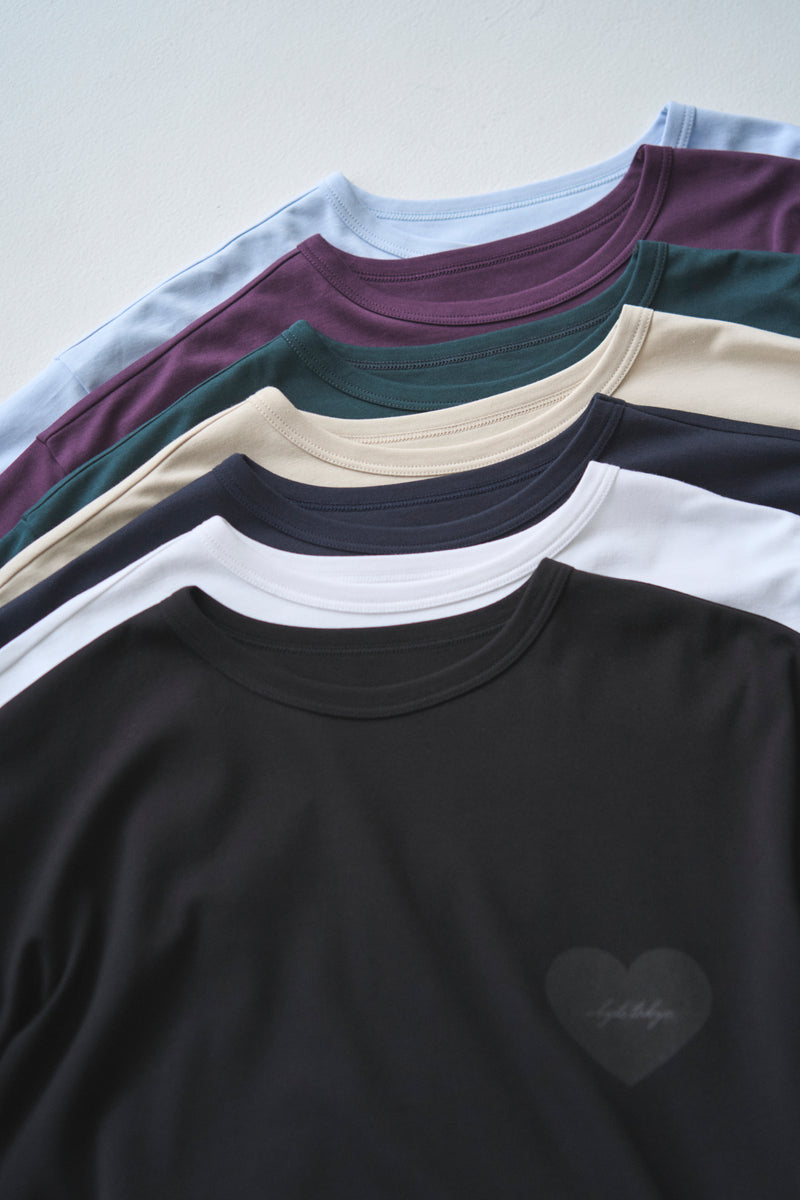 HEART PRINT LOGO LONG SLEEVE T-SHIRT