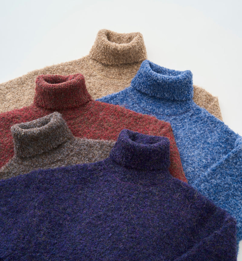 BOA MELANGE TURTLENECK KNIT