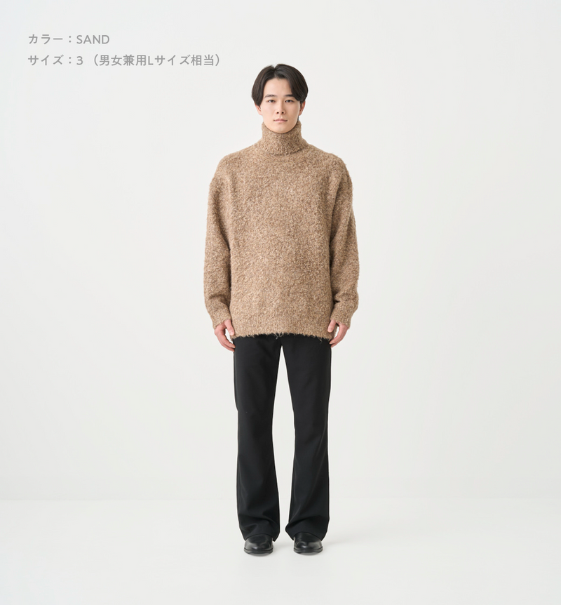 BOA MELANGE TURTLENECK KNIT