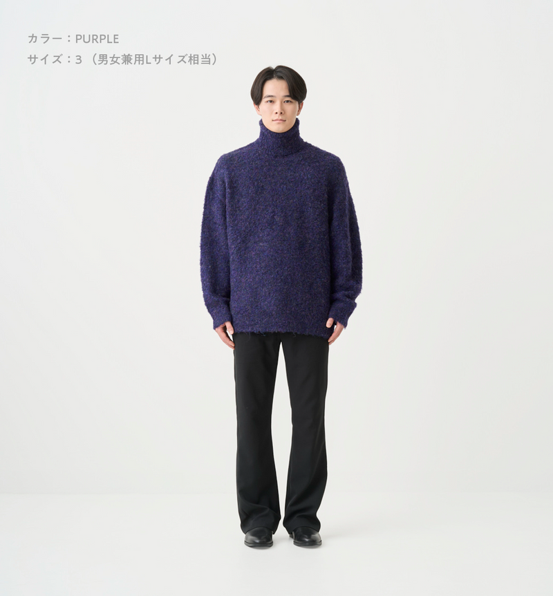BOA MELANGE TURTLENECK KNIT