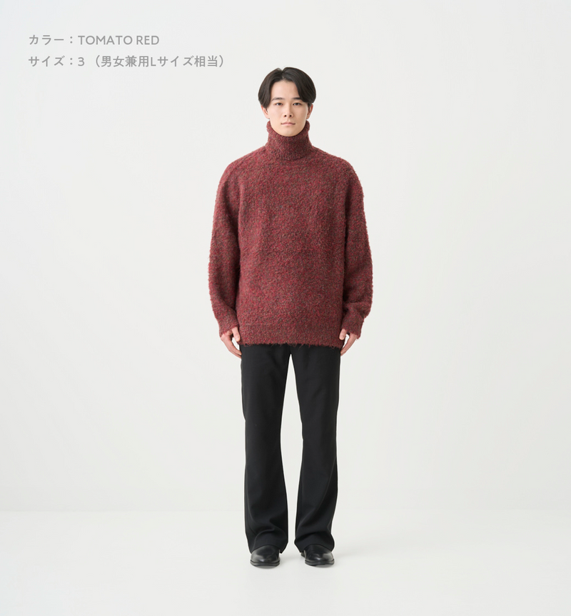 BOA MELANGE TURTLENECK KNIT
