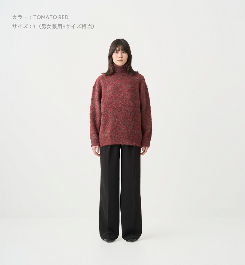 BOA MELANGE TURTLENECK KNIT