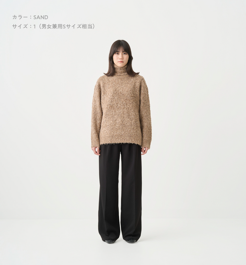 BOA MELANGE TURTLENECK KNIT