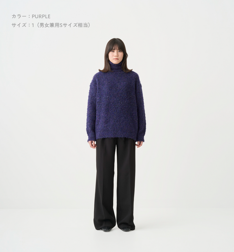 BOA MELANGE TURTLENECK KNIT