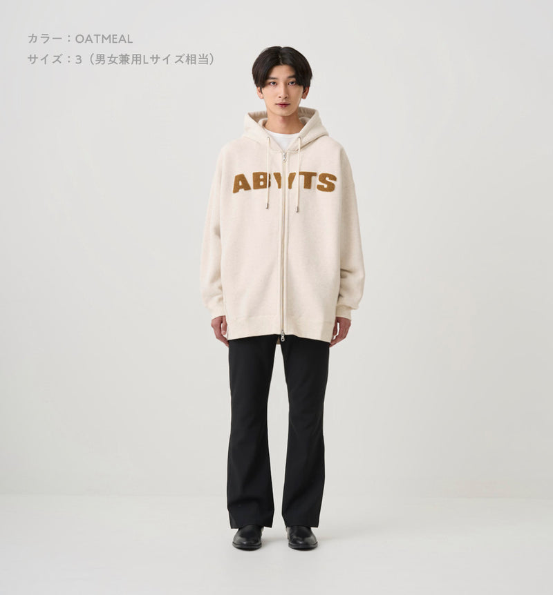 ZIP UP PILE LOGO HOODIE (受注予約受付終了) – ABYTS