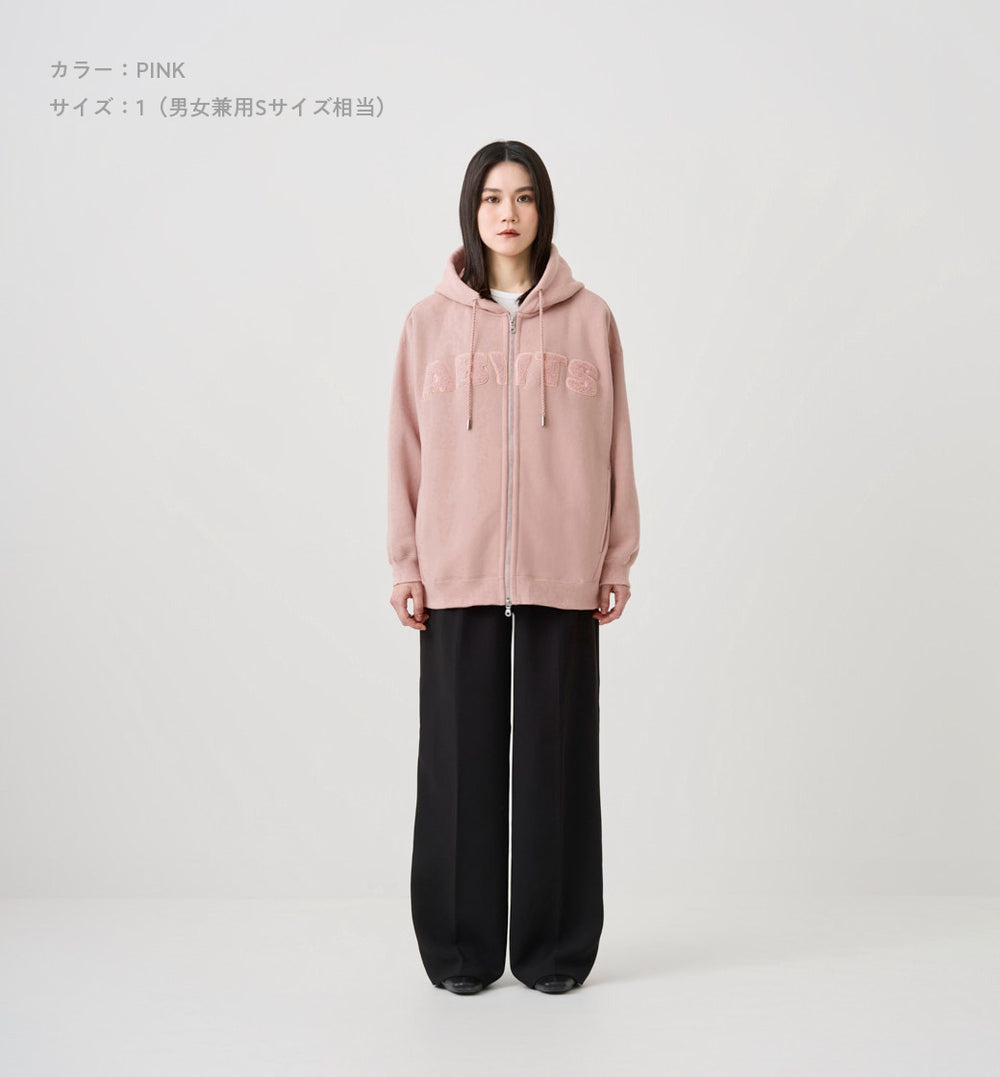 ZIP UP PILE LOGO HOODIE (受注予約受付終了) – ABYTS