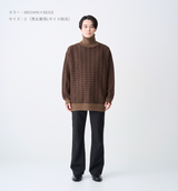 OVERSIZED TWEED TURTLE NECK KNIT (受注予約受付終了)