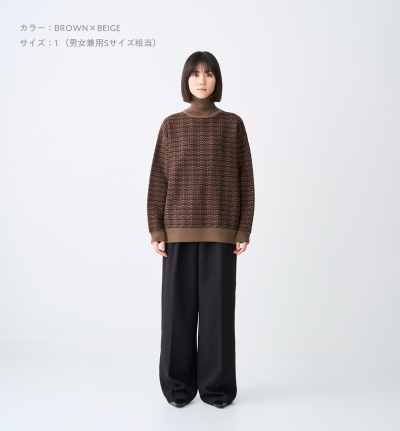 【最終値下げ】Atlast&Co BOATNECK size42 OVERSIZED TWEED TURTLE NECK KNIT (受注予約受付終了) – ABYTS