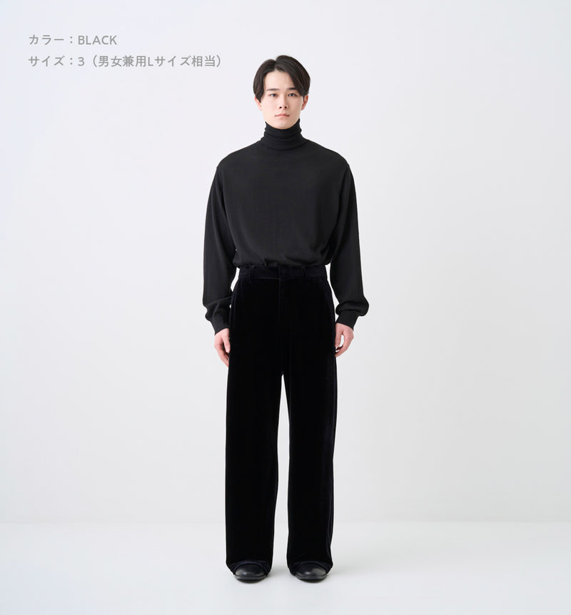 VELOUR SEMI WIDE PANTS(受注予約受付終了)