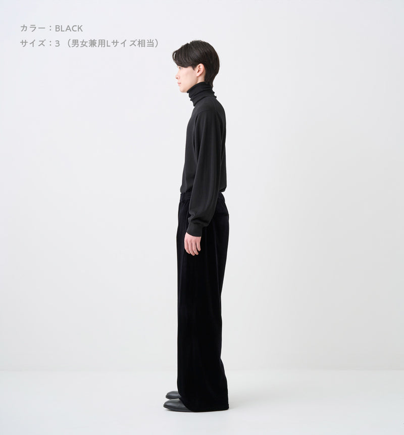 VELOUR SEMI WIDE PANTS(受注予約受付終了)