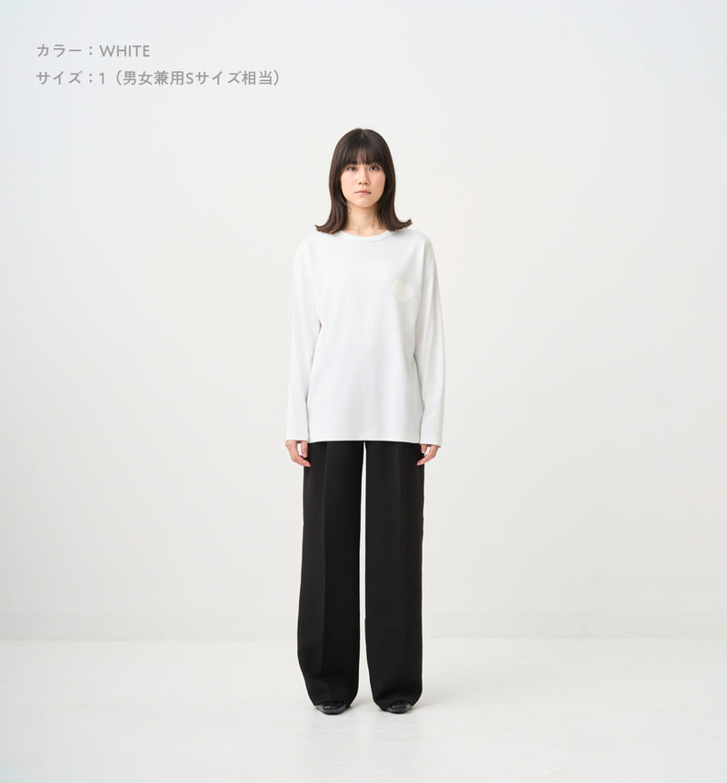HEART PRINT LOGO LONG SLEEVE T-SHIRT