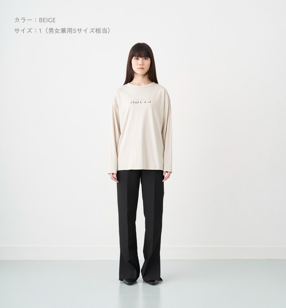 Sサイズ BEIGE abyts HALF BOX LOGO T-SHIRT 紺 Sサイズ BEIGE abyts HALF BOX LOGO T-SHIRT 紺