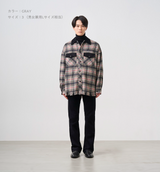 SHAGGY CHECK SHIRT JACKET