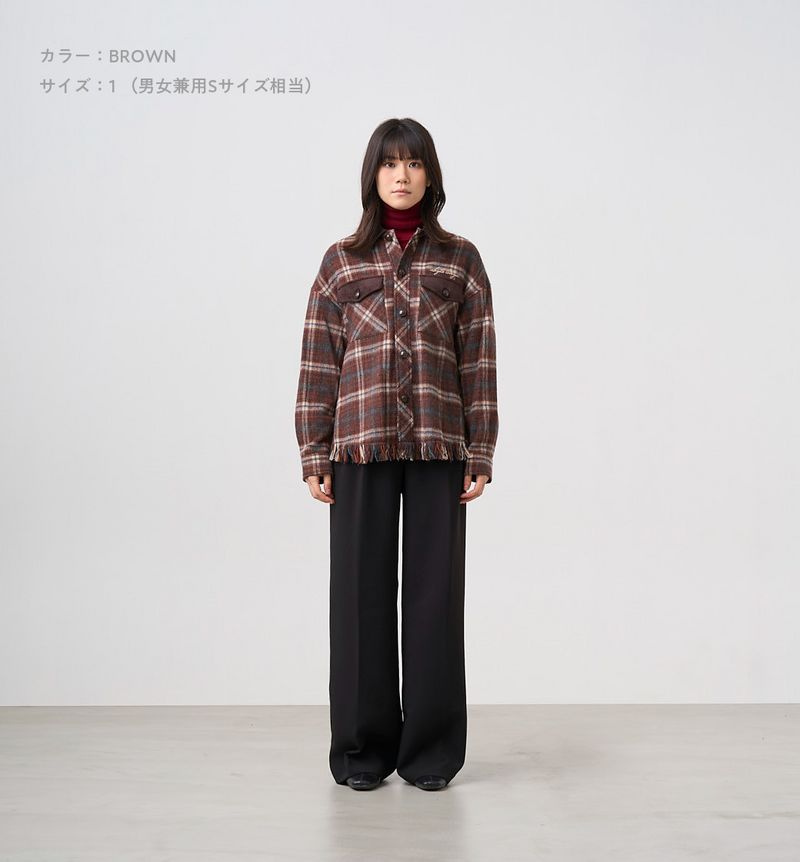 佐藤健 着用 希少 ABYTS SHAGGY COAT チェック柄 SHAGGY CHECK SHIRT JACKET – ABYTS