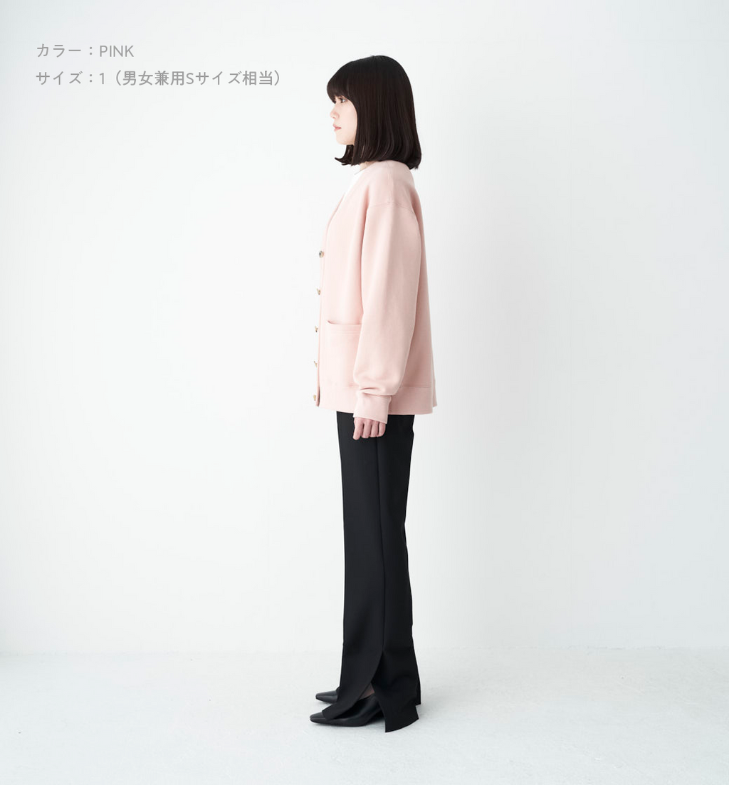 サトロ様専用 ABYTS 佐藤健 BACK LOGO cardigan ピンク-