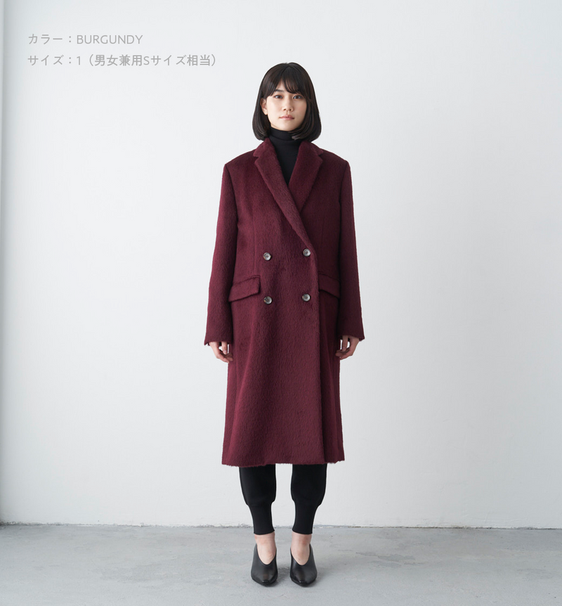 ABYTS SHAGGY DOUBLE COAT バーガンディ Sサイズ SHAGGY DOUBLE COAT – ABYTS