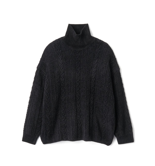 MOLE CABLE TURTLE NECK KNIT